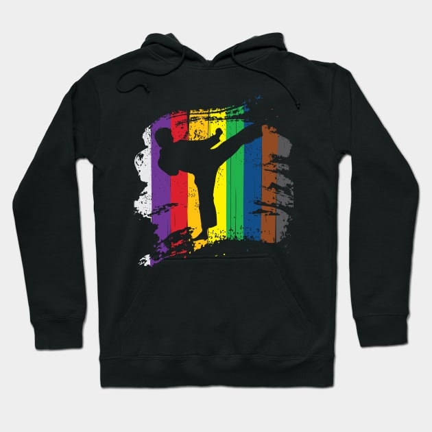 Karate Belt Colors Silhouette' Karate Hoodie by ourwackyhome